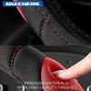 Skechers Steering Wheel Cover,Memory Foam Car Steering Wheel Cover,14.5-15inch Anti-Slip Safety Comfortable Desgin, Universal Accessory for Diverse Cars, Truck,SUV (Black & Red)(Red)