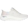 Skechers Women’s Arch Fit 2.0 Easy Chic Hands Free Slip-ins Sneaker(Natural Mesh Pink Trim)