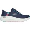 Skechers Women’s Arch Fit 2.0 Easy Chic Hands Free Slip-ins Sneaker(Navy Turquoise)