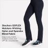Skechers Women’s Go Walk High Waisted Pant Joy – 4-Way Stretch, Moisture-Wicking, Layered Waistband(Black)