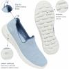 Skechers Women’s Go Walk Joy Sneaker(Blue Lt Blue Textile Trim Light Blue)