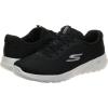 Skechers Women’s Go Walk Joy-Ecstatic Sneaker(Black Textile White Trim Dark)
