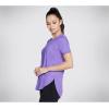 Skechers Women’s Go Walk Moisture Wicking Go Dri Tunic Tee(Afterparty/Paisley Purple)