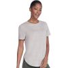 Skechers Women’s Go Walk Moisture Wicking Go Dri Tunic Tee(Egret/Desert Swift Stripe)