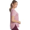 Skechers Women’s Go Walk Moisture Wicking Go Dri Tunic Tee(Rose Petal/Pink Lavender Stripe)