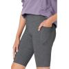 Skechers Women’s Go Walk Slip Ins High Waisted 10″ Active Bike Short(Heathered Gray)
