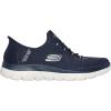 Skechers Women’s Hands Free Slip-ins Summits-Classy Night Sneaker(Navy/Silver)