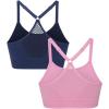 Skechers Women’s Seamless Cami Sports Bra 2 Pack, Comfortable Flexible Movement, Fitness and Yoga Paquete Sujetador(Sachet Pink / Dress Blues)