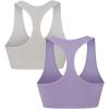 Skechers Women’s Seamless Racerback Sports Bra 2 Pack, Sostén Deportivo, Comfortable Flexible Movement , Fitness and Yoga(Ashes of Roses / Daybreak)