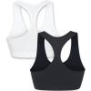 Skechers Women’s Seamless Racerback Sports Bra 2 Pack, Sostén Deportivo, Comfortable Flexible Movement , Fitness and Yoga(Bright White / Jet Black)