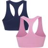 Skechers Women’s Seamless Racerback Sports Bra 2 Pack, Sostén Deportivo, Comfortable Flexible Movement , Fitness and Yoga(Sachet Pink / Dress Blues)