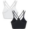 Skechers Women’s Seamless Strappy Sports Bra 2 Pack, Sostén Deportivo, Comfortable Flexible Movement, Fitness and Yoga(Black / White)