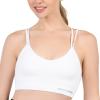 Skechers Women’s Seamless Strappy Sports Bra 2 Pack, Sostén Deportivo, Comfortable Flexible Movement, Fitness and Yoga(Black / White)