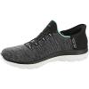 Skechers Women’s Summits Dazzling Haze Hands Free Slip In Seakers(Black/Turquoise)