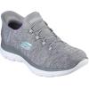 Skechers Women’s Summits Dazzling Haze Hands Free Slip In Seakers(Grey Mint)
