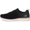 Skechers Women’s Virtue Lucent Sneaker(Black/Rose Gold=bkrg)