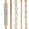 Skechers Women’s Watch and Stackable Bracelet Gift Set(Gold Bracelet Set)