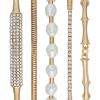 Skechers Women’s Watch and Stackable Bracelet Gift Set(Gold Bracelet Set)