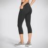 Skechers womens Go Walk High Waisted Mid Calf Legging(Bold Black)