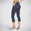 Skechers womens Go Walk High Waisted Mid Calf Legging(Navy)