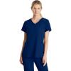 BARCO Skechers Vitality Aura Scrub Top for Women – Curved V-Neck Medical Top, 3 Pockets, 4-Way Stretch Women’s Scrub Top(Navy)