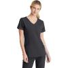 BARCO Skechers Vitality Charge Scrub Top for Women – V-Neck Medical Top, 4-Way Stretch Women’s Scrub Top(Pewter)