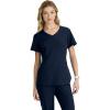 BARCO Skechers Vitality Electra Scrub Top for Women – V-Neck Medical Top, 4-Way Stretch Women’s Scrub Top(Navy)