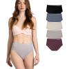 Skechers 5 Pack Womens Briefs, Seamless Underwear Panties, Ropa Sin Costuras Para Mujeres(Black/Grey/Beige/Ash/Mauve)