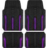 Skechers Car Floor Mats,Heavy Duty Rubber Car Mats Full Set,All Weather Floor Mats,Waterproof Trim to Fit Universal Floor Liner Car Accessories,Automotive Floor Mats for Cars Trucks SUV,Blue(Purple)