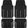 Skechers Car Floor Mats,Heavy Duty Rubber Car Mats Full Set,All Weather Floor Mats,Waterproof Trim to Fit Universal Floor Liner Car Accessories,Automotive Floor Mats for Cars Trucks SUV,Blue(Grey)