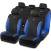 Skechers Car Seat Covers, Work Leather Seat Covers 5-Times Stronger Built-in Webbing, Oxford Fabric Front Seat Cover, Airbag Compatible, Automotive Comfort for Cars, Trucks, SUVs,Black(Black&Blue)
