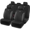 Skechers Car Seat Covers, Work Leather Seat Covers 5-Times Stronger Built-in Webbing, Oxford Fabric Front Seat Cover, Airbag Compatible, Automotive Comfort for Cars, Trucks, SUVs,Black(Black&Black)
