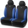 Skechers Car Seat Covers, Work Leather Seat Covers 5-Times Stronger Built-in Webbing, Oxford Fabric Front Seat Cover, Airbag Compatible, Automotive Comfort for Cars, Trucks, SUVs,Black(Black and Blue)