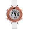 Skechers Magnolia Digital Silicone Watch for Women(Rose Gold  White)