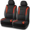 Skechers Memory Foam Car Seat Covers, Air Cool Mesh Thick Seat Covers, Car Seat Cover Full Sets, Airbag Compatible, Automotive Comfort Protection for Most Cars,Vans,Trucks, SUVs,Blue(Black and Orange)