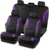 Skechers Memory Foam Car Seat Covers, Air Cool Mesh Thick Seat Covers, Car Seat Cover Full Sets, Airbag Compatible, Automotive Comfort Protection for Most Cars,Vans,Trucks, SUVs,Blue(Black&Purple)