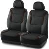 Skechers Memory Foam Car Seat Covers, Air Cool Mesh Thick Seat Covers, Car Seat Cover Full Sets, Airbag Compatible, Automotive Comfort Protection for Most Cars,Vans,Trucks, SUVs,Blue(Black and Brown)