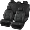 Skechers Memory Foam Car Seat Covers, Air Cool Mesh Thick Seat Covers, Car Seat Cover Full Sets, Airbag Compatible, Automotive Comfort Protection for Most Cars,Vans,Trucks, SUVs,Blue(Black Black)