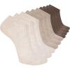 Skechers Men’s 10 Pack Cushioned Low Cut Socks(Irish Cream/Chocolate Torte)