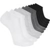Skechers Men’s 10 Pack Cushioned Low Cut Socks(White/Steel Gray/Black)
