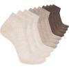 Skechers Men’s 10 Pack Cushioned Quarter Crew Socks(Irish Cream/Chocolate Torte)