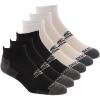Skechers Men’s 6 Pack Quarter Crew Socks(White/Grey)