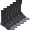 Skechers Men’s 6 Pack Work Crew Socks(Charcoal)