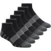 imageSkechers Mens 6 Pack Work Quarter Crew SocksBlack