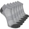 Skechers Men’s 6-Pack Half Terry Performance Low Cut Socks, Breathable & Cushioned Footbed(Light Pastel Grey)