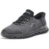 Skechers Men’s Glide-Step Zefyr Hands Free Slip-in Sneaker(Charcoal/Black)