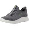 Skechers Men’s Gowalk Flex-Athletic Slip-on Casual Walking Shoes with Air Cooled Foam Sneakers(Grey-lime)