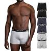 Skechers Men’s Tagless Boxer Briefs 6-Pack, Calzoncillos Ajustados, Moisture Wicking Underwear With Contoured Pouch(Blue/Dark Grey/Black)