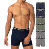 Skechers Men’s Tagless Boxer Briefs 6-Pack, Calzoncillos Ajustados, Moisture Wicking Underwear With Contoured Pouch(Blue/Grey/Green)