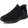 Skechers Men’s Ultra Flex 3.0 Smooth Step Hands Free Slip-In Shoes(Black)